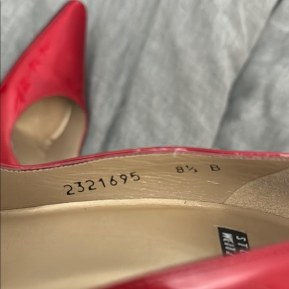 Stuart Weitzman Glossy Red Heels - Picture 6 of 8